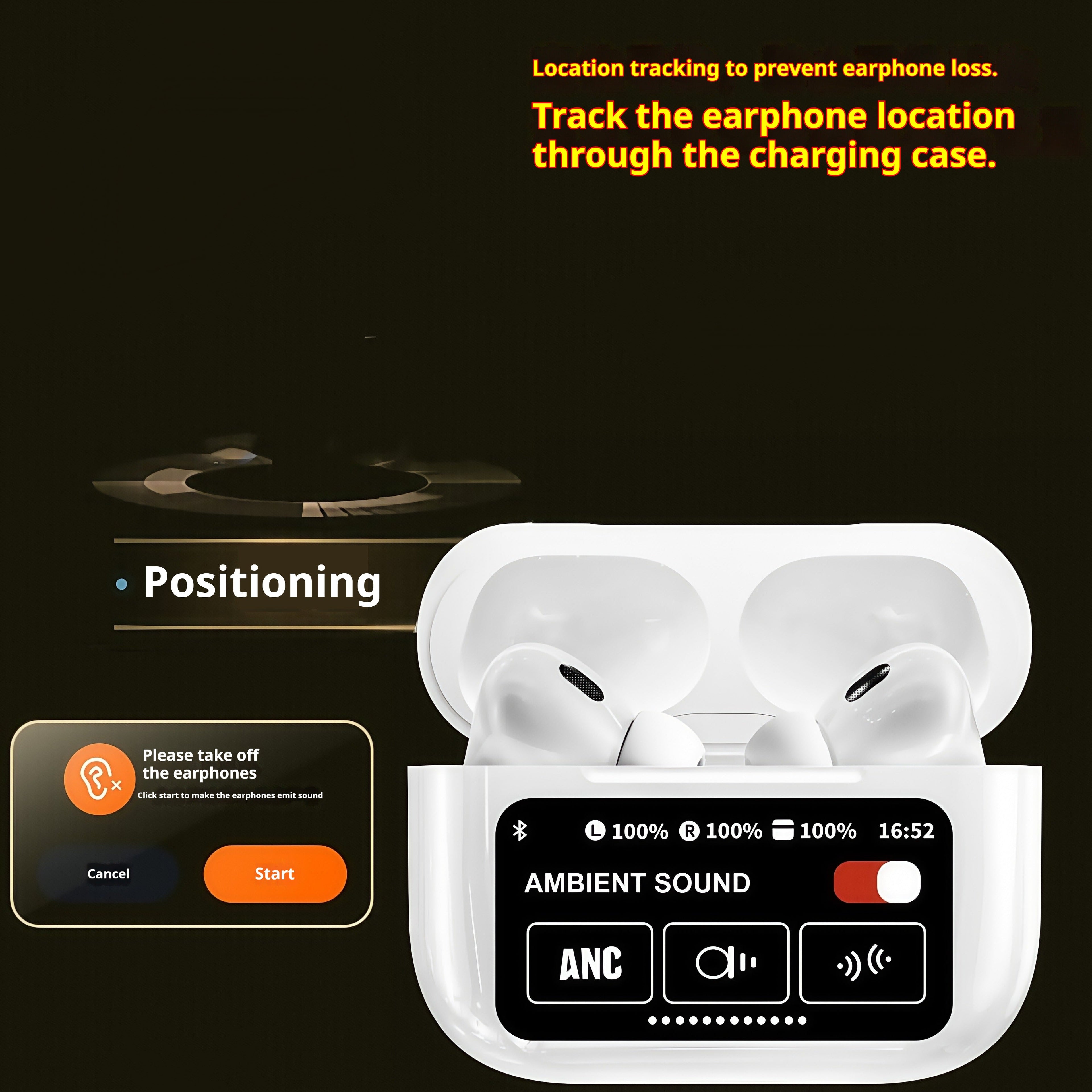 A9 Pro Smart-Screen ANC Earbuds