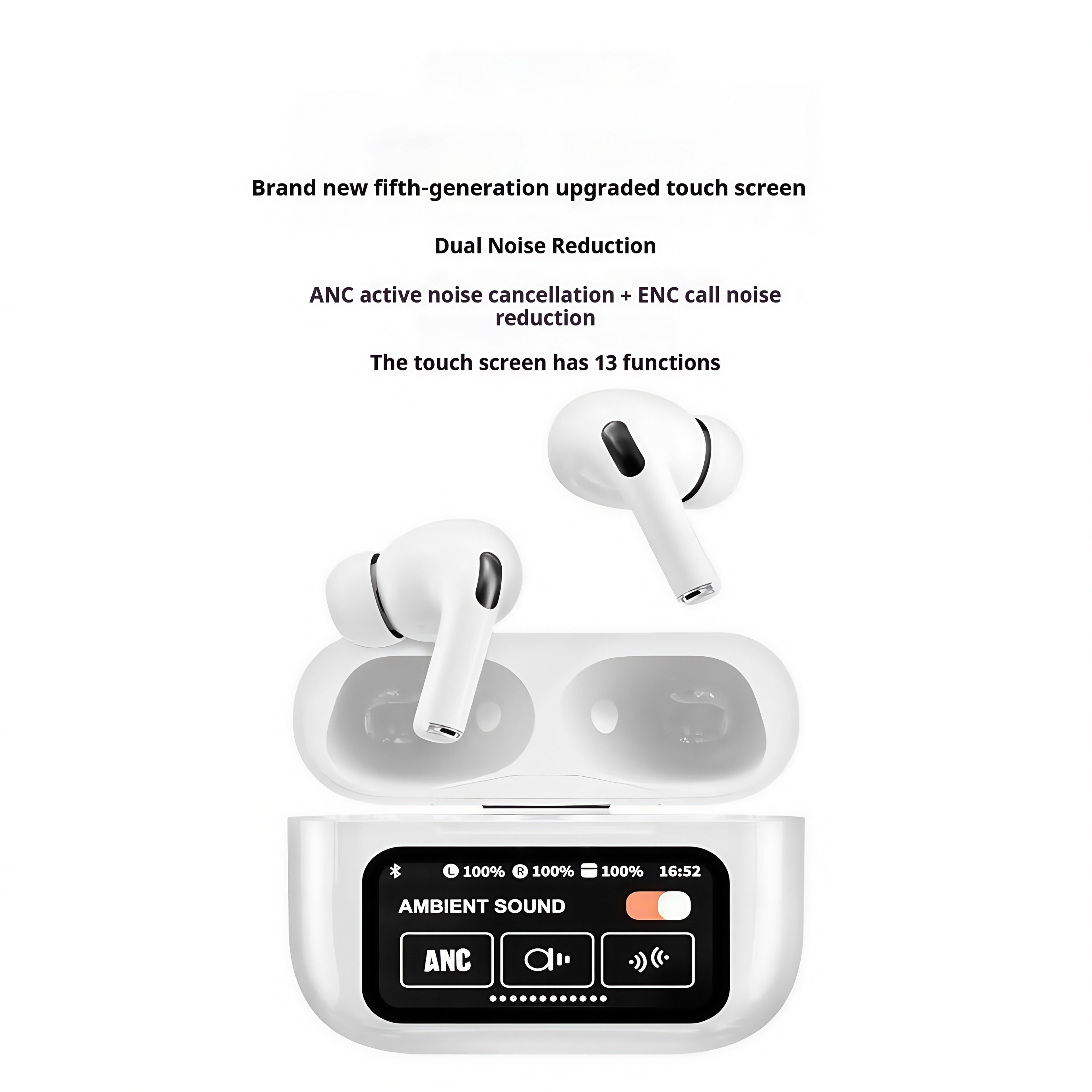 A9 Pro Smart-Screen ANC Earbuds