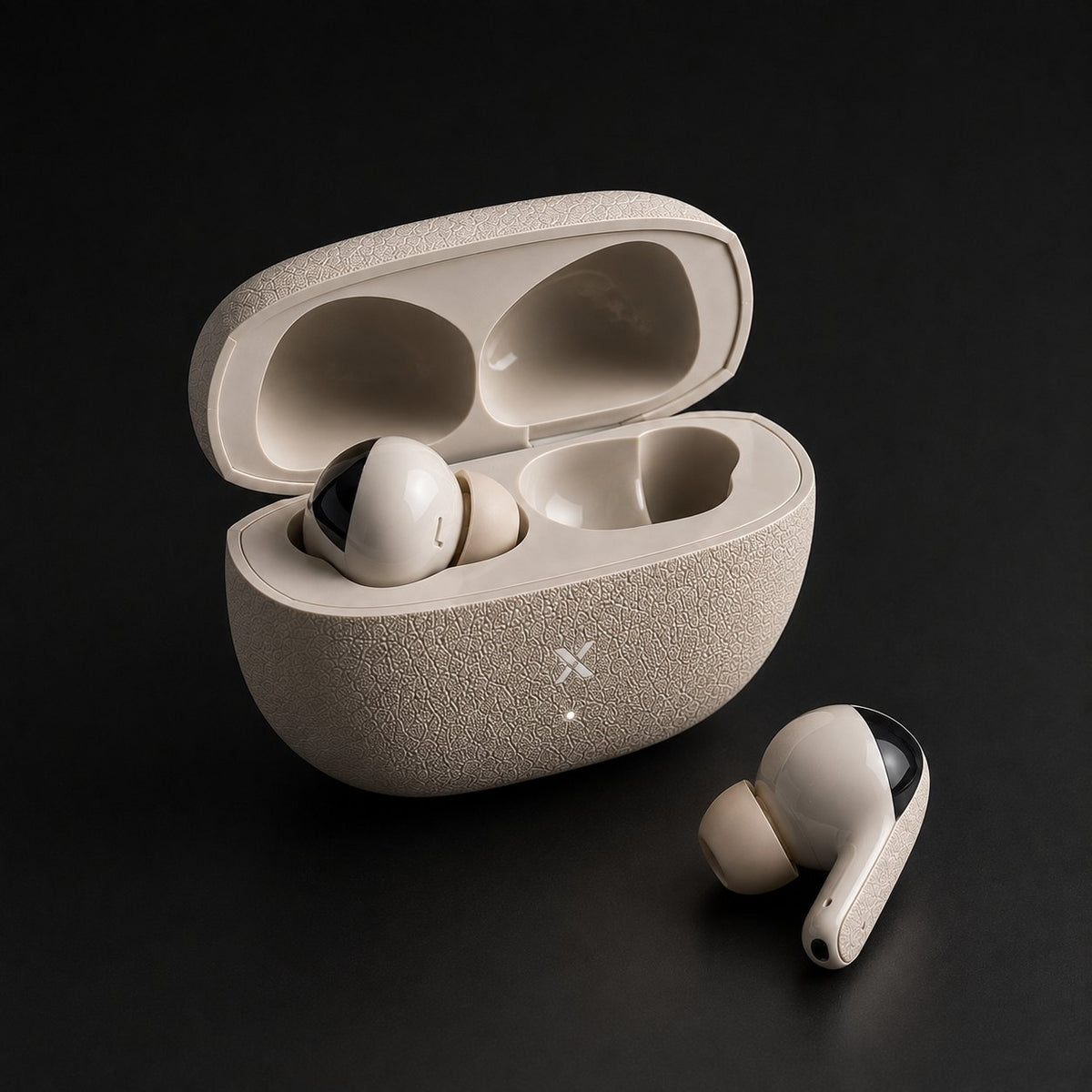 NYXO Sunny earbuds — angle view